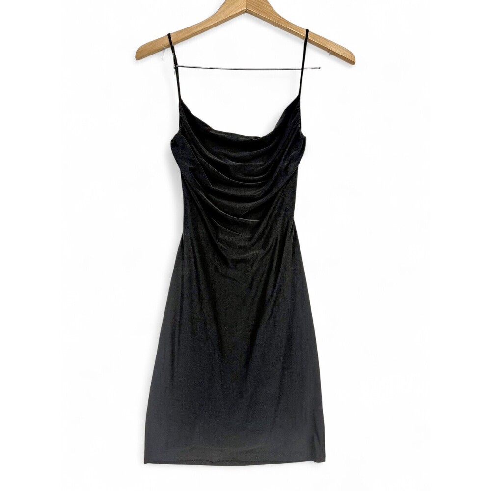 21 Saints Black Cowl Neck Spaghetti Strap Mini Dress XS - Picture 1 of 10